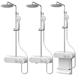 자바 욕실 박스형 수납 해바라기 레인 샤워기 선반샤워수전, TBP221 토수구O 하부선반X, 1개