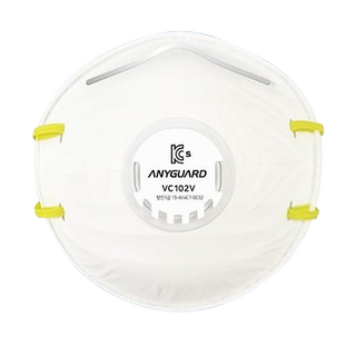 애니가드 안면부여과식 컵타입 밸브형 1급 방진 마스크 VC-102V, 90개, 화이트 컬러
