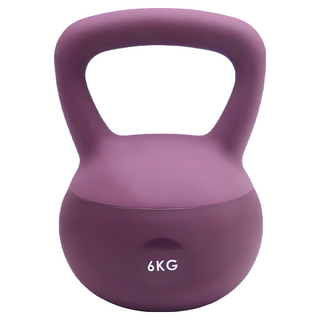 磨砂壺鈴 2-12公斤, 1個, 紫色, 6kg