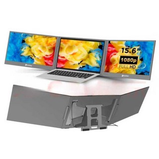 wp 노트북듀얼모니터 휴대용 태블릿 확장 사무실 보조, 15.6인치 알루미늄 짙은 회색