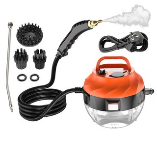 臺灣110V 第四代變頻款 高溫高壓清洗機 油煙機清洗機 高溫清潔 高壓蒸氣機 蒸汽清洗機 強力清潔 高壓蒸氣清洗機, 1個, 1500W橙黑色