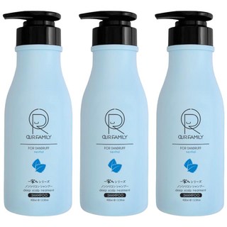 OUR FAMILY 一家人 益生菌抗屑洗髮精 添加薄荷 清涼舒爽, 400ml, 3瓶