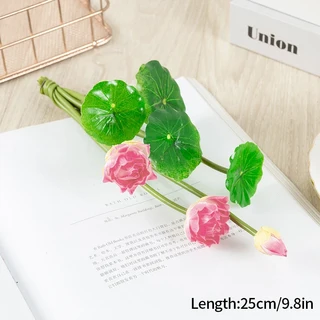 시뮬레이션 연꽃 수련 EVA 인공 화분에 심은 부처님 홀 가구 어항 장식 영원한, 05 A-Pink, 1개