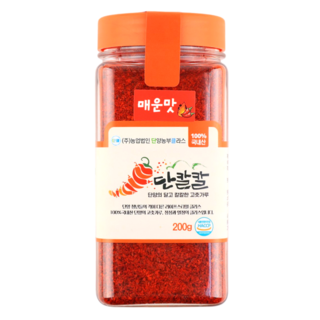 25년 국산 단양 세척 청결 햇 고춧가루 (매운맛), 1개, 200g