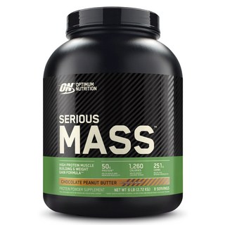 OPTIMUM NUTRITION 歐恩 Serious Mass超能量複合乳清蛋白 巧克力花生醬口味, 1罐, 2.72kg
