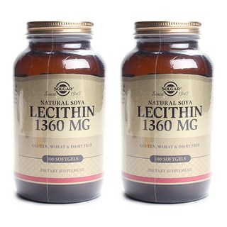 SOLGAR 卵磷脂軟膠囊 1360mg, 100顆, 2罐