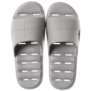 素色浴室排水拖鞋 防水止滑 超柔軟 室內居家 EVA輕量拖鞋 JJ0143, 灰, 1個