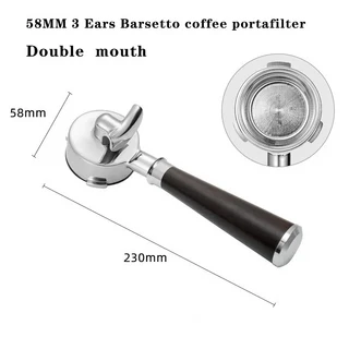 58 MM 3 귀 Barsetto Oster Hibrew H10A 스테인레스 스틸 커피 필터 핸들 액세서리 용 단일 이중 입 Portaf, 25 58mm-double mouth-A2