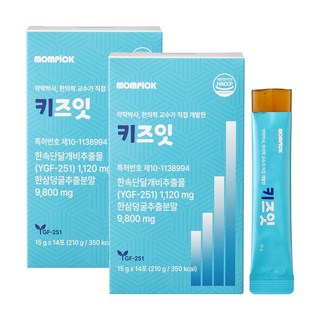 맘픽 키즈잇 한삼덩굴 환삼덩굴 추출분말 율초 식약청 HACCP 인증 젤리 스틱, 2세트, 14회분