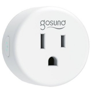 gosund智慧插座，手機App遠程控制，定時排程，語音控制，電量監控，智能家居, 白, 1個, 53.1*27.2*48mm