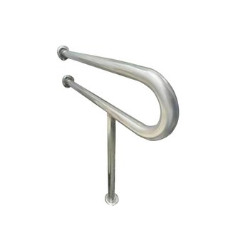 【海夫健康生活館】斜坡板專家 304不鏽鋼 P型落地安全扶手 管徑31.8mm (SP-318), 1個, SP-318-7060