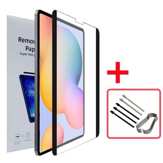 갤럭시탭S9 FE S8 플러스 울트라 S7 S6 Lite 라이트 A9+ A8 호환 탈부착 종이질감 액정 보호 필름 지문방지 저반사 마그네틱 케이스나라, 1개