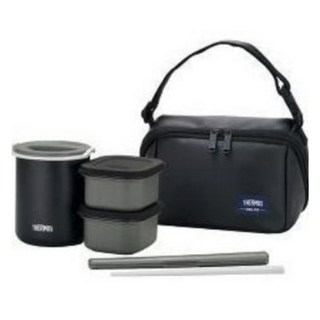 써모스 보온 도시락 500g DBQ-362, 1개, 매트 블랙