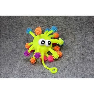 好玩 【1.4萬人收藏】解壓網紅玩具髮光髮洩球閃光球大雪花球無毒球搞怪仿真地攤捏捏樂, 黃色馬卡龍小雪花一個 直徑10cm約, 1個