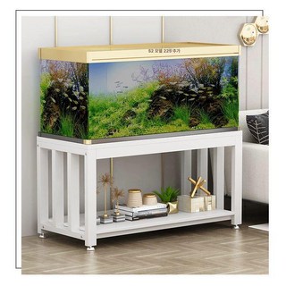어항받침대 선반 원목 어항 수조받침대 수족관 프레임, 1개, 화이트