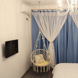 흔들그네 라탄 발코니 1인용 인테리어 실내 그네의자, 1세대 행거+액세서리, 1개