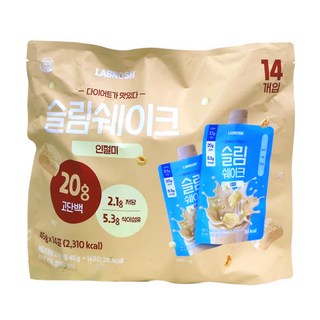 랩노쉬 슬림쉐이크 인절미, 45g, 14개