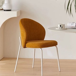 보컨셉의자 프린스턴체어 패브릭 식탁의자 인테리어 다이닝체어 오렌지 프레임화이트, 1세트, 주황색 [흰색 다리]