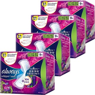 好自在清新淨味液體衛生棉27公分9片/盒（新舊包裝隨機發貨）, 1箱, 36片