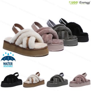 호주 AS UGG 에디티 밴딩 키높이굽 크로스 여성 양털 퍼 어그슬리퍼 AS2052