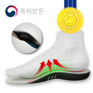 컴츠랩 대한민국 특허받은 족저근막염 깔창 아치 평발 기능성