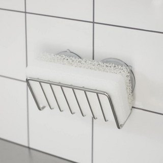 뉴앤룩 강력흡착식 수세미 거치대, 1개, 실버