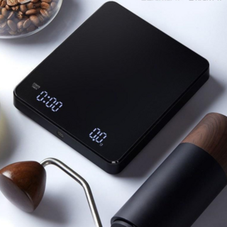 스마트 커피저울 고정밀 주방저울 커피 계량 저울 전자저울 베이킹 카페 요리용, 1개, 검은색, 3kg