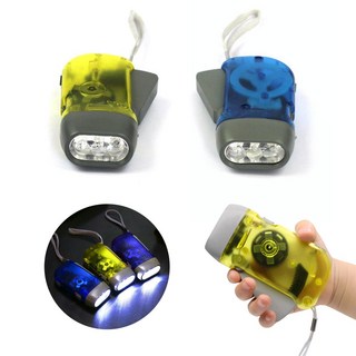 도나토르 LED 자가발전 후레쉬 비상용 손전등 2p, 1세트, 옐로우+블루