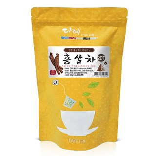 [본사직영] 다예 100% 국산 고려 홍삼차 삼각티백, 1.5g, 20개입, 1개