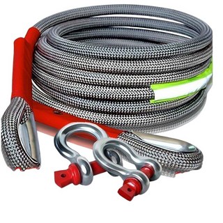 자동차 견인 로프 버스 견인줄 고리 밧줄 비상탈출, 중열차 5m 35톤 스틸후크+반사+가방