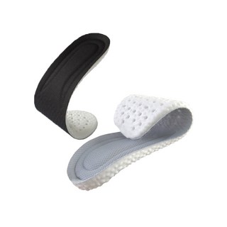 鞋鞋俱樂部 10mm高彈力踩屎感PU鞋墊 足弓鞋墊 全墊 1雙 906-C224 男女款 黑/灰, 1個