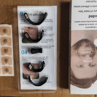 醫用外置磁吸鼻撐 呼吸擴張 鼻孔通氣 止鼾器 磁性支撐器, 1個, 正品磁吸擴展器-黑色套裝（30 貼）