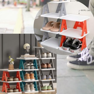 깔끔한 신발 정리함 좁은 장 슈즈랙 3단 보관함 현관 정리대 틈새 미니 원룸, 에이픽스 신발정리대_(3단) 회색, 에이픽스 신발정리대 (3단) 회색