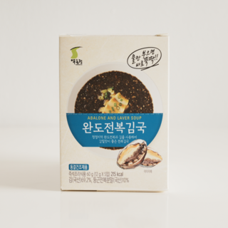 푸른정 전복 김국 물만부으면 완도 전복김국, 1박스, 60g