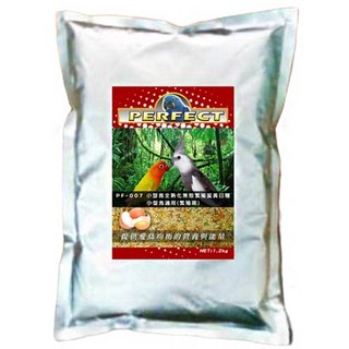波飛鸚鵡飼料《PF-007小型鳥熟化無穀營養繁殖蛋黃日糧-2台斤/1.2kg》添加蛋黃-適合小型鳥〔李小貓之家〕, 1個