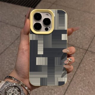 液態矽膠手機殼適用於蘋果16/15/14/13promax/12/11防摔手機套, 1個, A黃色液態硅膠-FL0328重影空間蘋果14plus