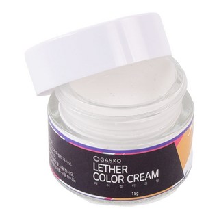 가스코 레더컬러크림 하양 15g 크림 염색제 염색약 가죽 신발 가방 구두 스크래치 명품 복원