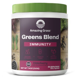 Amazing Grass 維他命C&鋅&接骨木莓保健粉, 1個