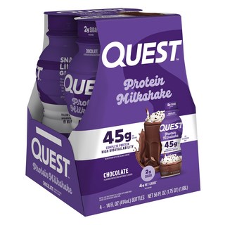 QUEST NUTRITION 巧克力蛋白奶昔 4入, 1個, 1.66L