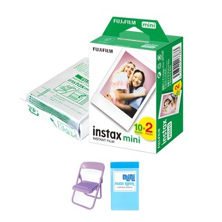 FUJIFILM 富士 instax 拍立得mini空白底片 30張+迷你相本+手機支架 顏色隨機出貨, 單品, 1組