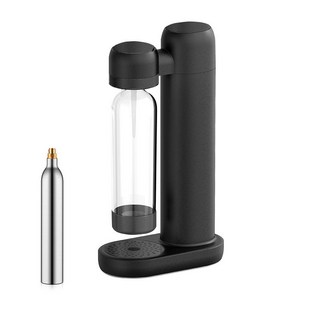 110v氣泡水機 蘇打水機 碳酸飲料打氣 可樂 家用 可攜式 汽泡機器 旅行氣泡機 氣泡水機，帶氣氣瓶, kt-168a（黑色）帶氣瓶