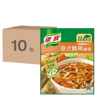 Knorr 康寶 自然原味港式酸辣濃湯，道地港式風味，嚴選自然食材，沖泡方便快速, 46.6g, 10包