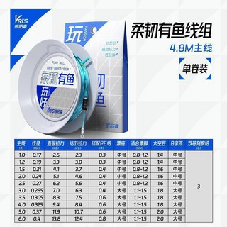 YRIS 柔韌有魚無結線組 6.3M主線 單卷裝, 【升級無結 3件9折 5件8折】_5,6號, 1個