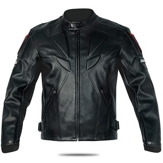 颶風騎士 機車防摔衣 戶外越野 防風 PU皮 賽車 摩旅, 黑色,S