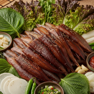 겨울보양식 피로회복 구룡포 과메기 야채세트, 3세트, 5미 (야채 세트 포함)