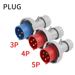 산업용 플러그 32A IP67 전기 MALE 380V 4P 3P 커넥터 소켓 FEMALE 방수 16A 220V 장착, plug