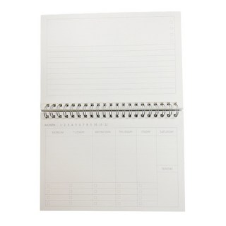 線圈筆記本 牛皮紙 磨砂封面 日計畫 週計畫 月計劃 日記本 記事本 手冊 行事曆 每日日程, 1個, 磨砂封面-週計劃（內頁48張／96頁）