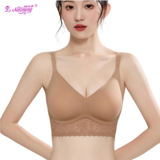 法式蕾絲內衣細肩帶薄款固定杯無鋼圈聚攏無痕文胸罩