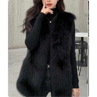 부드러운 페이크퍼 베스트