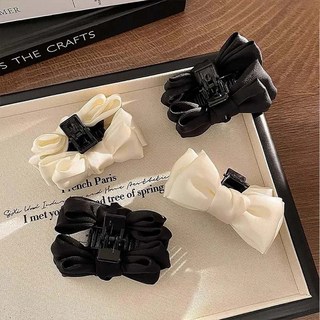 緞面蝴蝶結髮夾 簡約氣質髮抓